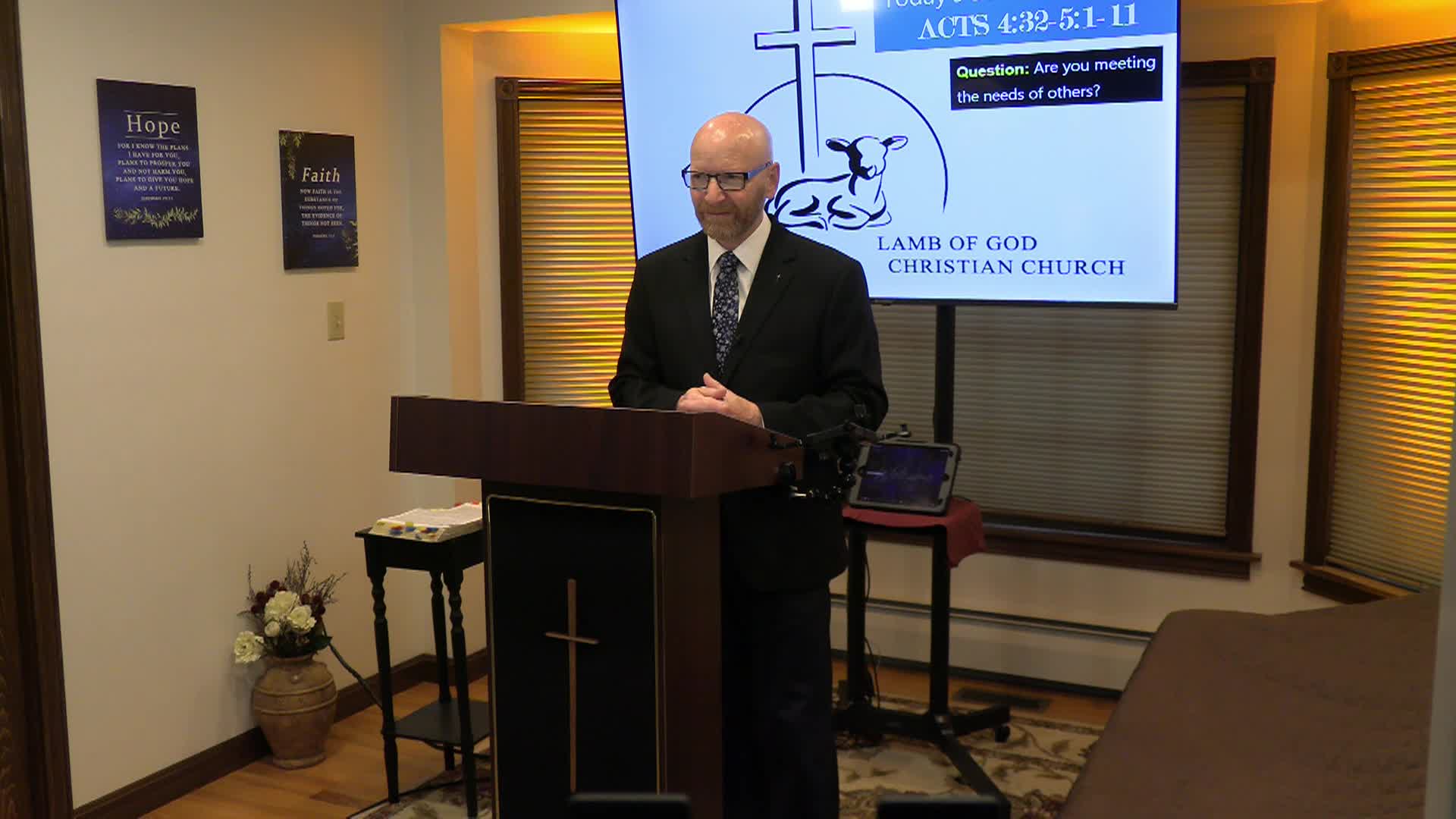 Lamb of God Christian Church Sunday Sermon - 126 4_32-5_1-11