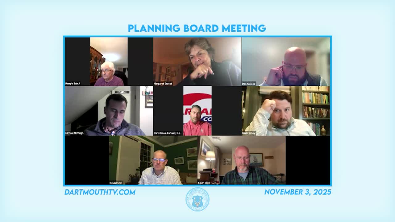 Planning Board Meeting - November 3, 2025
