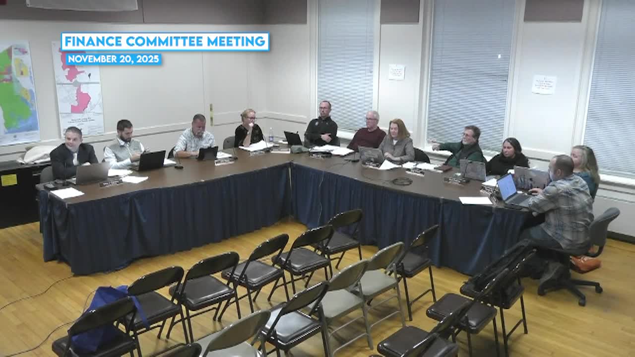 Finance Committee Meeting - November 20, 2025